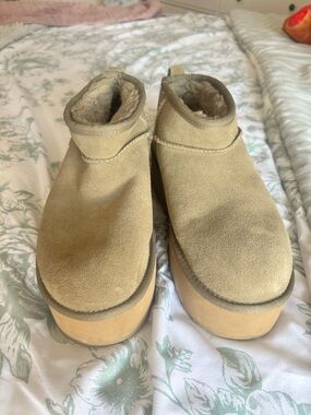 UGG Shearling-Lined Boot in Light Brown